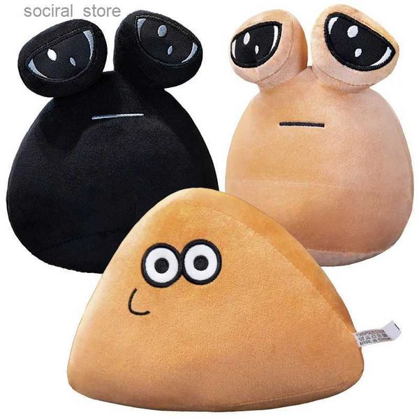 Animais de pelúcia de pelúcia Novo My Pet Alien Pou Plush Toy Kawaii Eyes Big Eyes Game de jogo de jogo Alien Pou Poup