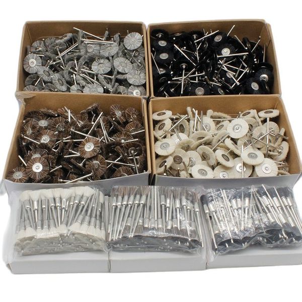 144pcs 100pcs abrasive ruota ruota 19mm 22mm 25 mm Maglia di lucidatura di gioielli per trapano Dremel macinatura da 2,35 mm gambo