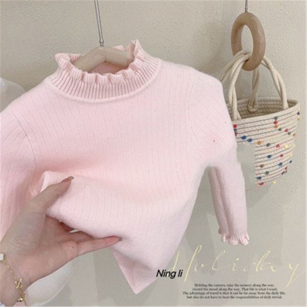 Girls 'Plush Sweater One Piece Plushing addensato Western Collar Worse Mink Wool Abbigliamento invernale Base Baby Base