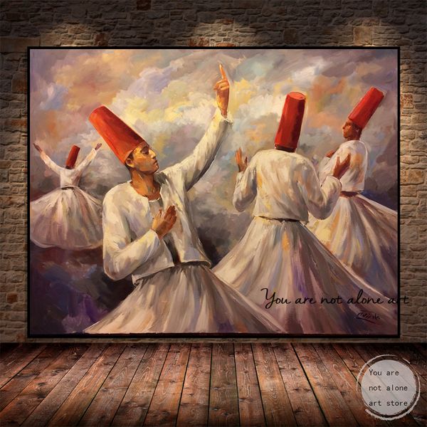 Sufi vorticci danzante dervish islamico ramadan eid poster d'arte in egitto tela dipinto di arte murale stampe per la casa decorazione per la casa