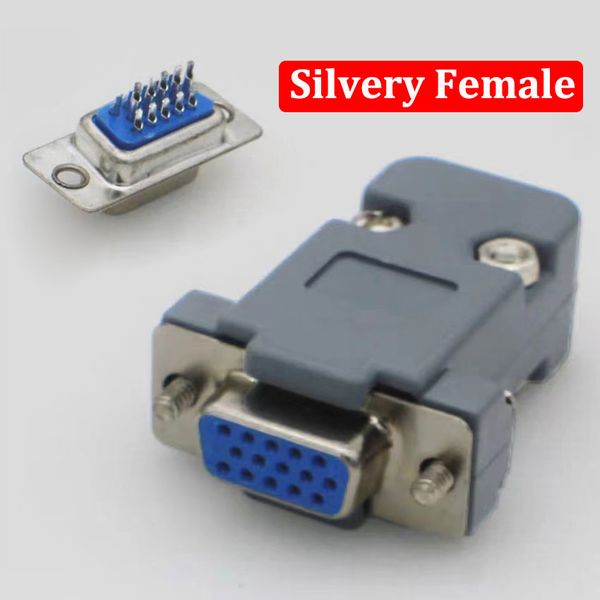 Plugue de soldagem VGA conector adaptador DB15 DB15 SOCKETA DE PORTA MASCIME