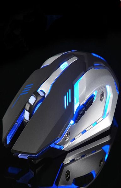 VENDITA WOLF X7 Wireless Gaming Mouse 7 Colori LED Backlight Topi da gioco ottico 24GHz per Windows XPVISTA7810OSX2946810