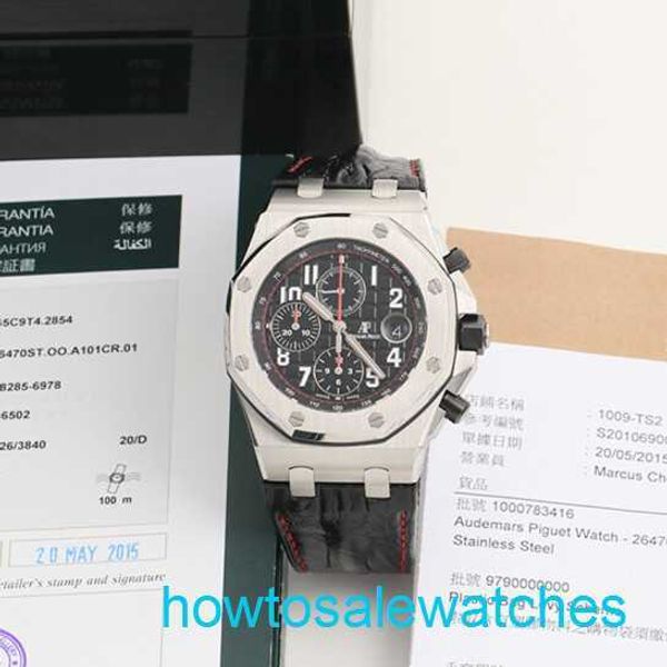 Männliche AP -Armbanduhr Royal Oak Offshore Vampire Black Plate Automatic Mechanical MENS WATCH 26470st.OO.A101CR.01