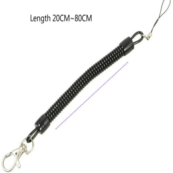 Novo cordão de bungee bungee de qualidade de preto antigo telefone celular Anti-Loss Strap Running Phone Anti-Loss Spiral Teleful Line Elastic Rope