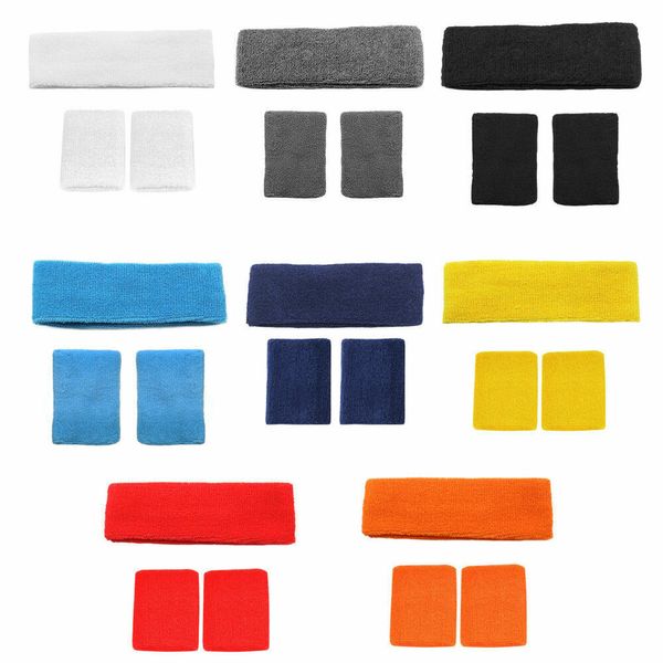 Sport Sweat Band Armband Stirnband Set Squash Tennis Badminton Gym Yoga Klasse