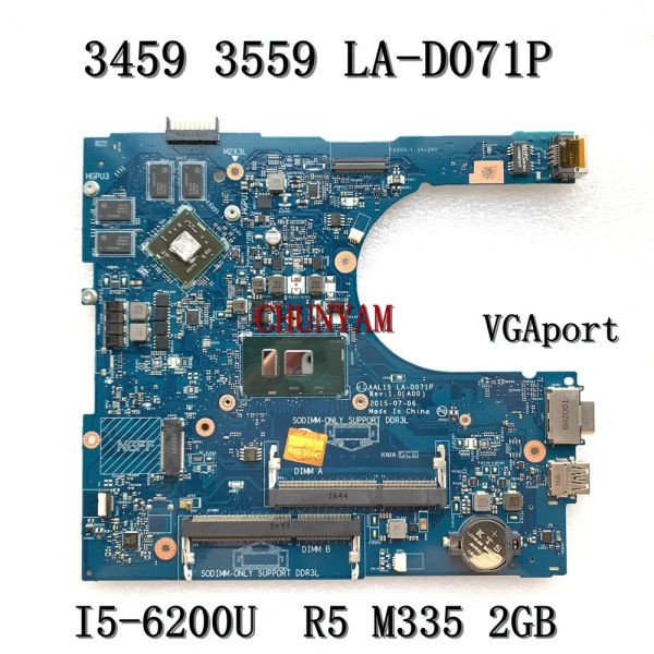 Материнская плата LAD071P I56200U R5 M335 2 ГБ для Dell Vostro 14 3459 15 3559 Материнская плата ноутбука AAL15 CN085Y8T 85Y8T MAN