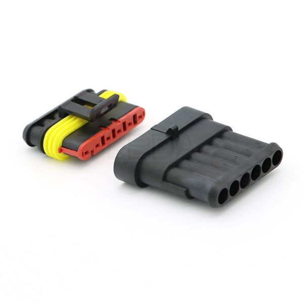 5/2Set 1p 2p 3p 4p 5p 6pin AMP1.5 Super Dichtung wasserdichte männliche männliche weibliche elektrische Kfz -Drahtstecker für Auto -Motorrad