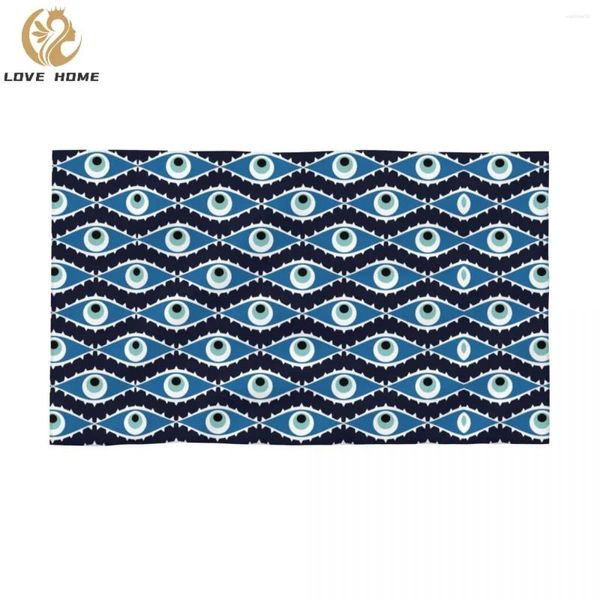 Handtuch türkisch griechisch böse Augengesicht personalisierter mediterraner Nazar Lucky Charm Weichwäsche Baumwollbad Handtücher