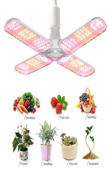 120180240les LED Grow Light Luce pieghevole LED a spettro completo Lampada di crescita per piante Luci di coltivazione interna E27 piante idroponiche che coltivano Ligh3760413