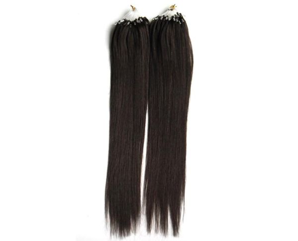 Loop Micro Remy Straight Tip Hair 100G Loop Micro Ring Extensions Свяжите бусин настоящий европейский салон Hair6488623