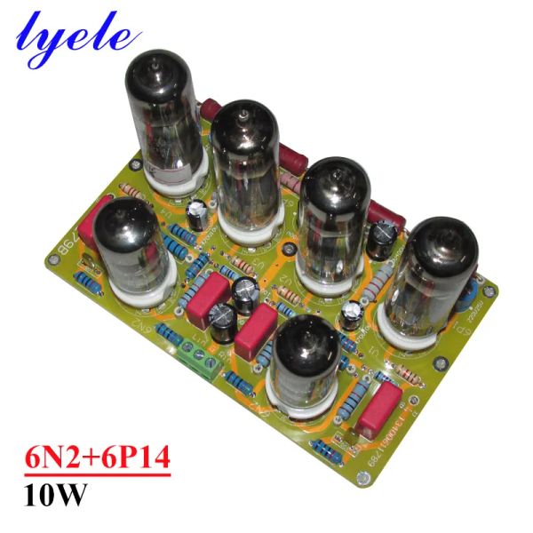 Amplificadores 6N2 6p14 Dynaco Line Tube amplificador de tubo Pushpull Estéreo amplificador 10W Distorção baixa e áudio hiFi DIY de baixo ruído