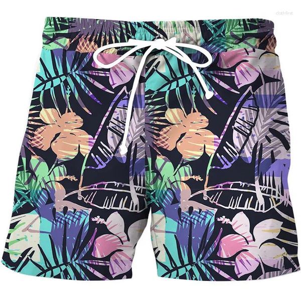 Os shorts masculinos com calças de praia em 3D florais lideram o caminho.Tendência de moda Os tecidos avançados são confortáveis e macios