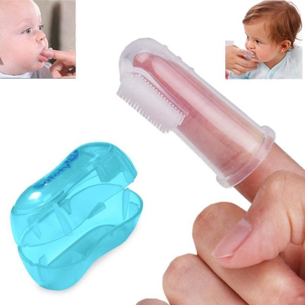 Silikon Finger Zahnbürste Kinder Zahnpinsel Weiche Zähne Oral Care Tools Kinder Baby Haustier Hausreinigungsmittel Hundezubehör