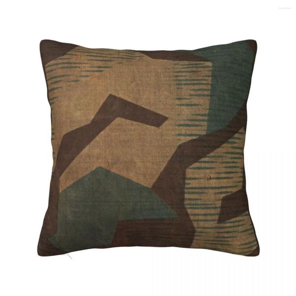 Travesseiro splintertarn alemão camuflagem travesseiro de impressão de poliéster decorações de capa de textura estojo de textura zíper 18 