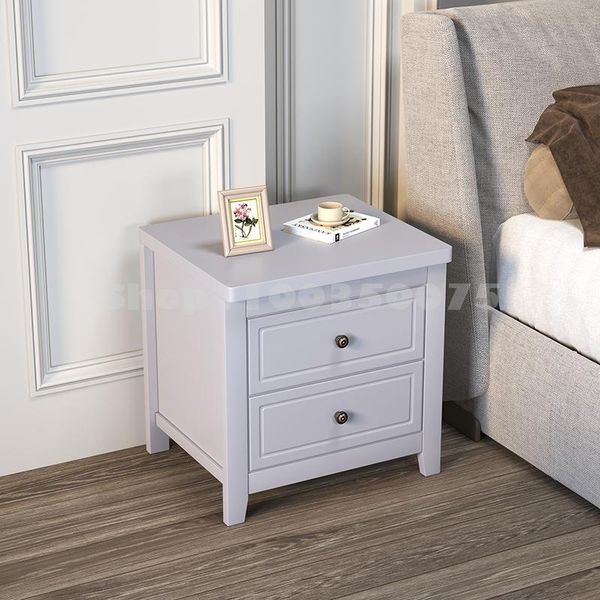 Mesa de cabeceira de madeira sólida minimalista moderno simples pequeno quarto armário de cabinete de armazenamento American Locker Bed Gabinete final