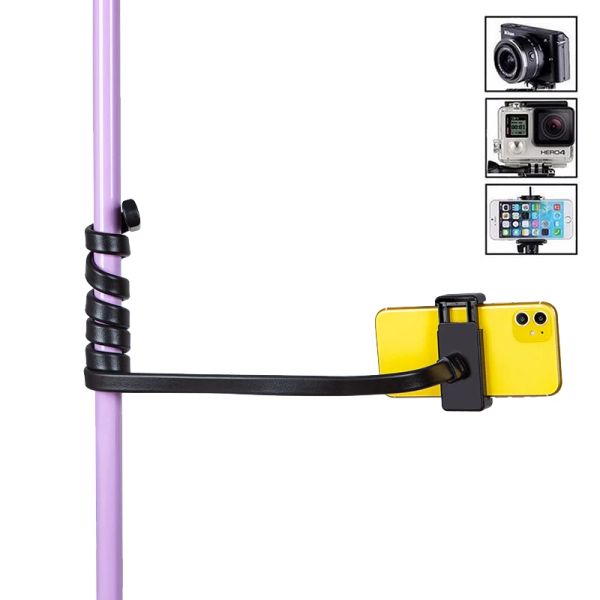 Гибкие штативы Гибкий Держатель Гусен -Конек Стоят с винтом 1/4 дюйма для героя GoPro DJI OSMO SJCAM Action Cameras Мобильные телефоны