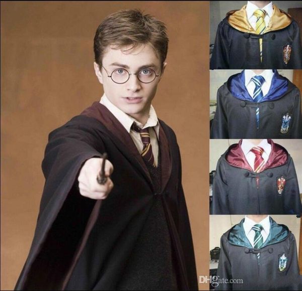 Robe Cloak Cape Cosplay Kostüm Kinder Erwachsener Robe Cloak Dor Slytherin Ravenclaw Robe