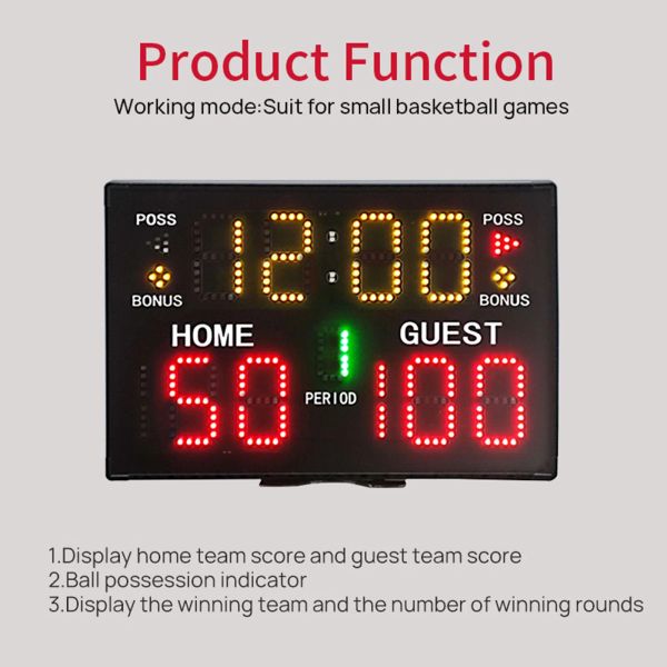 Multifuncional Internação Eletrônica de Tabletop Digital Control Remote Mount Mount Keeper para Basketball Volleyball Sports Boxing
