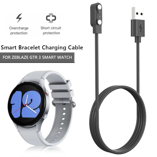 Para Zeblaze Vibe 7 Pro/Stratos 2/GTR3 Smartwatch Bracelet Magnetic Fast Charger Wire Free 1m Smart Watch Cabo de carregamento USB