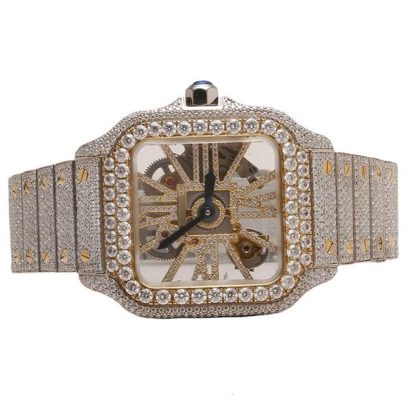 Luxurius aussehend voll aussehend zu sehen, wie er für Männer Frau Top Handwerkskunst einzigartige und teure Mosang Diamond Uhren für Hip Hop Industrial Luxuriöses 24449