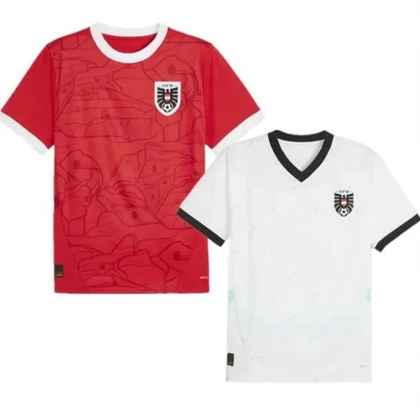 2024 Austria Jerseys Euro Soccer Jerseys Sulivra 24 25 Home Red Away Futebol White Football Cirche Men Kit Sports Outdoor