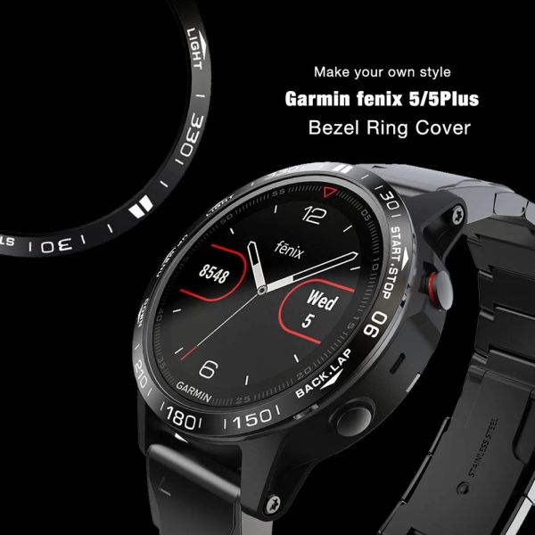 Moldura para Garmin Fenix 7 7x 6 6x Pro 5 5x Plus Smart Watch Ring Ring Buzel Tampa de moldura de estojo Anel de tampa do protetor anti-arranhão