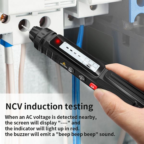 2in1 Electric Test Pen Digitales Multimeter-Spannungsstromwiderstand Messungstest Messgerät Live-Daten-Hold-LCD-Anzeige-Tester