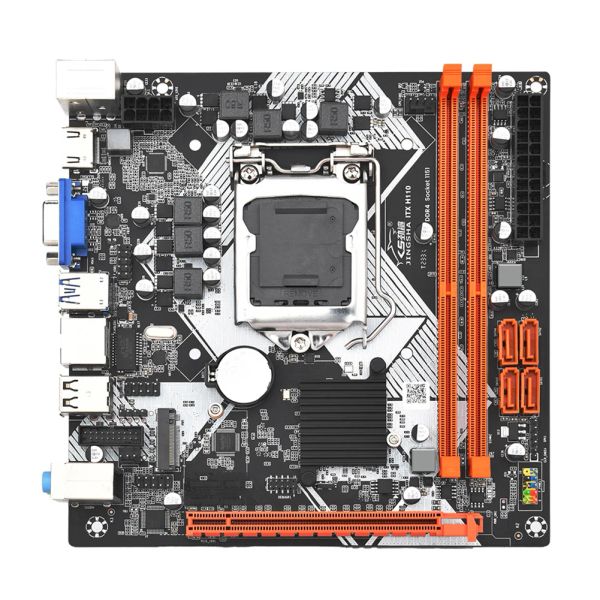 Placas -mãe H110 LGA1151 PC MINIFICAÇÃO DDR4 de 32 GB de computador HDMicompatible VGA Mini Mini -placa M.2 NVME Slot para 1151 6/7/8/9th CPU