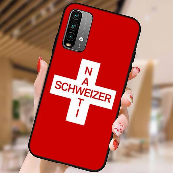 Schweiz Flaggen -Telefonfall für Xiaomi9 10 11pro Lite Redmi Note7 8 9 10a Pro K40 POCO3 Shell