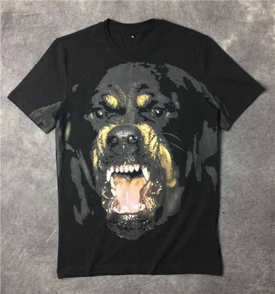 Designer maschile di lusso Magliette da uomo Donne Hip Hop Thirt 3D Stampa 3D Shirt designer Rottweiler TEE4556397