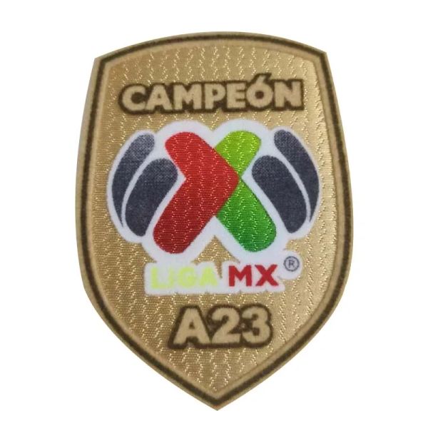 Futebol Reunindo Ferro em Emblemas de Futebol, Patchs de Futebol de Qualidade Superior, Campeonato Liga MX A23 C23, 8cm, 2023