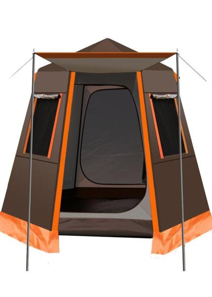 Tendas e abrigos UV Polo de alumínio hexagonal UV Automático acampamento ao ar livre Big Tent Family Viagem 46persons Tolding Garden Pergo7151993