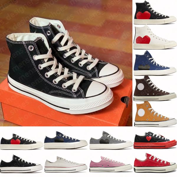 Männer klassische Designer -Leinwandschuhe Chuck Taylor All Star 70 Plattform Sneaker Hi Schwarz weiß blau rot ochse grau Pergament Fashion Herren Trainer Outdoor Womens Sneakers