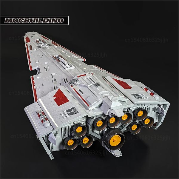 NOVO PLAN STAR RAIDER-Class II MOC Corvette Blocos de construção UCS Starfighter Interestellar Spaceship Diy Assembly Technology Bricks