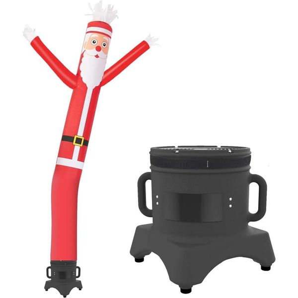 10ft aufblasbarer Weihnachtsmann Waving Tube Man Puppet für auffällige Ladenschild - Festliches Weihnachtsdekor für Einzelhandelsausstellungen