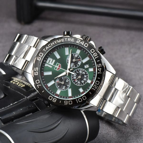 Top Brand Tog Heueritys Serie Rennsport Sport Leisure Mode Luxus Edelstahlband Automatische Designerbewegung Alle Zifferblatt -Arbeiten Quarz Uhren hohe Qualität