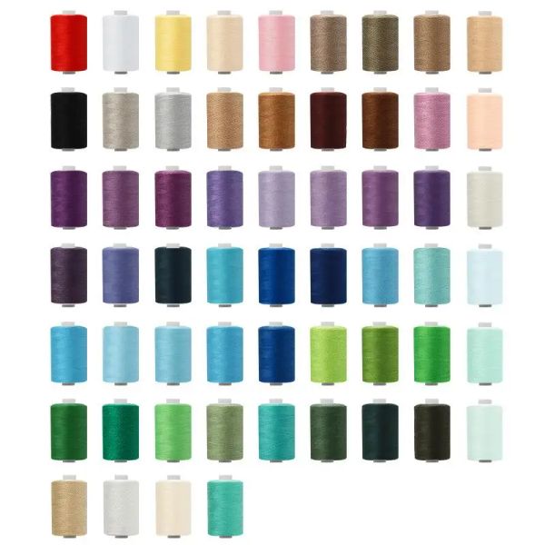 12 Achse 402 Polyester Nähfaden Set 1000 Yards Farbhandbuch Stickmaschinenfäden DIY Home Zubehör