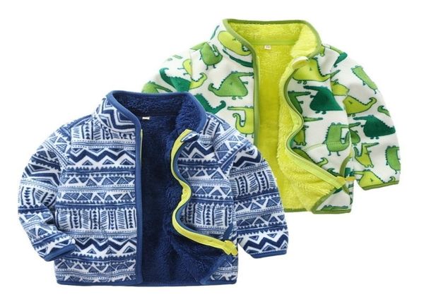 Suéter de inverno crianças garotos jaqueta de lã de lã de manga longa zíper mais veludo mantém as crianças quentes 039s Cardigan padrão novo chegada 16859997