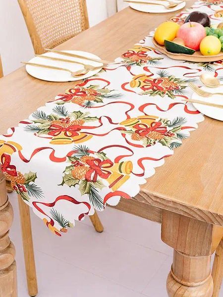 Taquestres Talha de mesa de Natal 13x72 polegadas Decorações de mesa de cozinha rústicas FASE CUIDADO TESTRA DE IMPRESSIMENTO DE DEFINIÇÃO