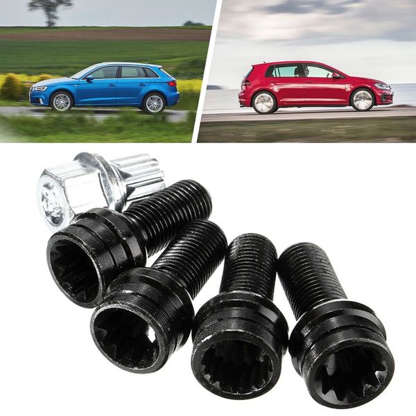 5pcs блокирующие колесные гайки наборы болтов (4+1) Ключ безопасности для VW Audi A3 A4 A5 Bora M14x1.5 8d0601139f
