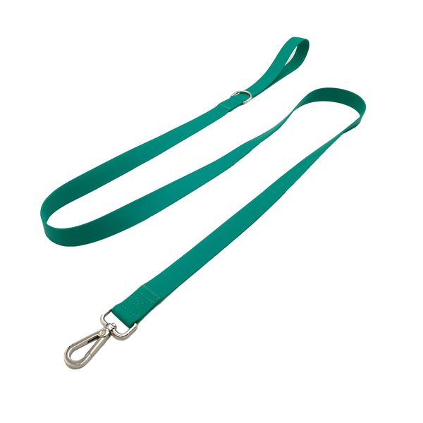 Pvc Dog Avvolgimento della gomma in gomma Waterproof 150cm Dog Leash Silicone con dispositivo di fissaggio in metallo a D-ring per camminare e addestramento per cani e addestramento