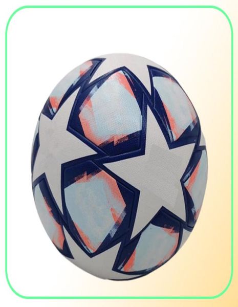 2021 2022 European Champions League Match Ball Soccer Dimensione 5 granuli PU Slipresistant Ball Ballo di calcio di alta qualità Pasta senza soluzione di continuità 1382745