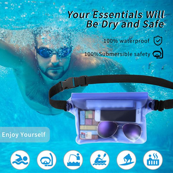 HAISSKY WASGERFORTE WAST Beutel für iPhone 14 13 12 11 Pro Max 14 plus XR Schwimmboot -Surf -Telefonkarten Schlüsselspeicherbeutel