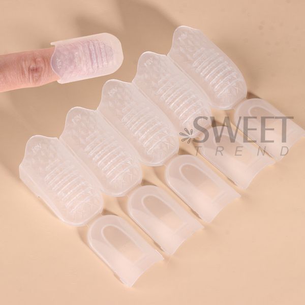 5pcs Clipe de arte de unhas de plástico absorve as tampas de removedores de removedores Efeitos do Defgreester Fluido de Polishing de Gel mais limpo para ferramentas de embrulho