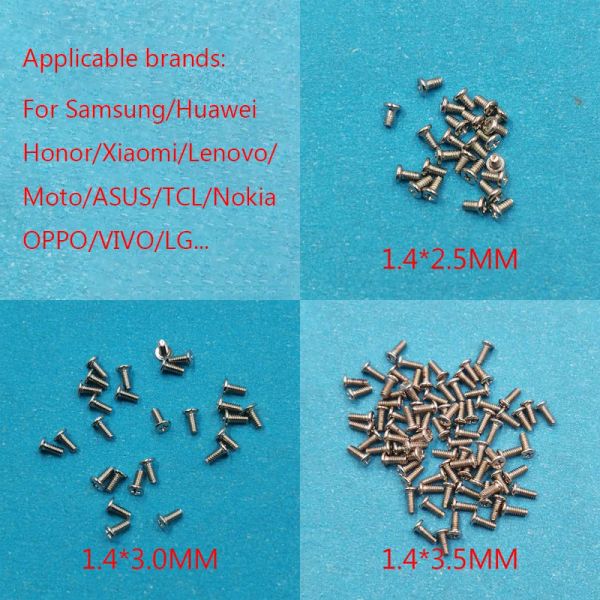 300-600pcs 2,5 3,0 parafuso de telefone celular 3,5 mm para Samsung/Huawei Honor/Xiaomi/Lenovo/Moto/Asus/Tcl/Nokia OPPO/Vivo/LG parafusos