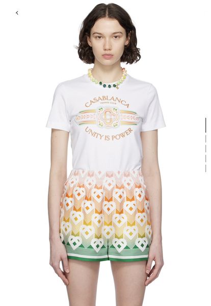 Roupas de designer de camiseta feminina Casablanca