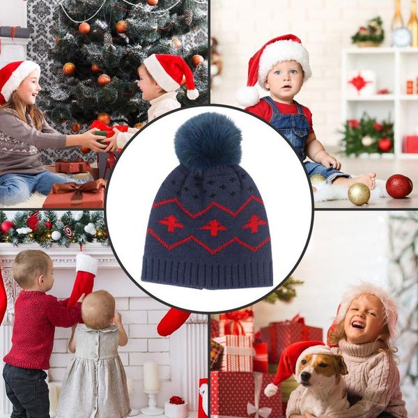 Kinder Weihnachtshut atmungsaktiv unisex winter Kinder Neuheit Weihnachtsbaum Schneeflocken Winter Schneehut Weihnachtsgeschenk