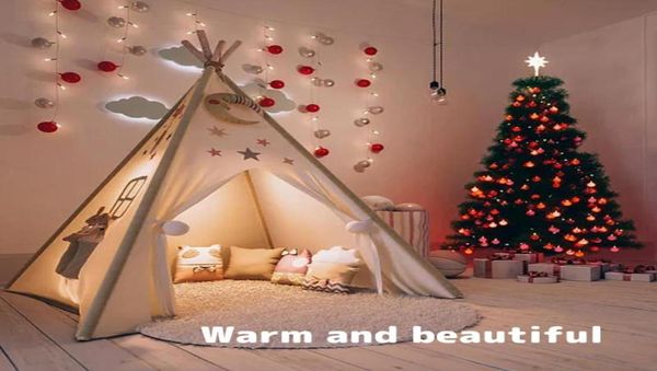 Çadır ve barınaklar çocuklar için çadır teepee portable Tipi tipi infantil ev kız cabana çocuk açık kamp7738543