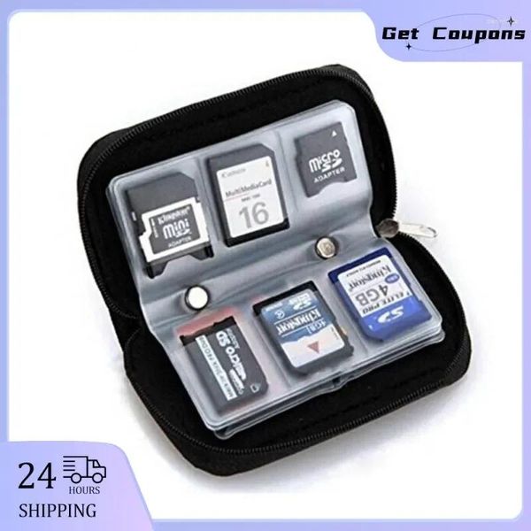 Depolama Çantaları Çanta 22 Bellek Kutusu Bankası CF/SD/Mikro Taşıma Kartı Tutucu Cüzdan SD/SDHC/MS/DS Yuvası