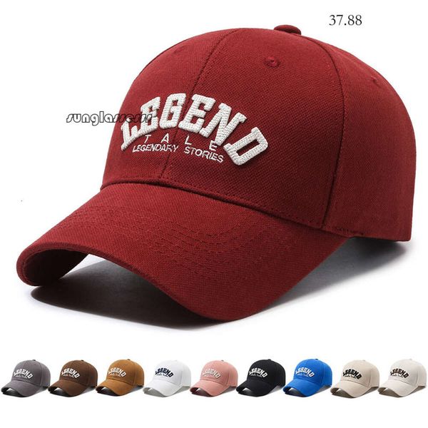 Designer Hat Spring e Autunno Nuova versione coreana Lettera di baseball ricamato da baseball maschile versatile evaso curvo di anatra per il viso femminile spettacolo piccolo cappello